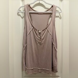 Pink Lily Dusty Mauve Button-Front Tank Top
